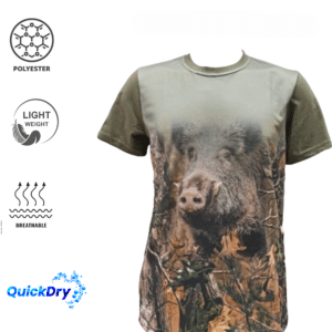 Κυνηγετικό T-shirt Quick Dry με Ψηφιακό Τύπωμα Αγριογούρουνο