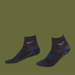 Coolmax mid-cut socks black-blue MS