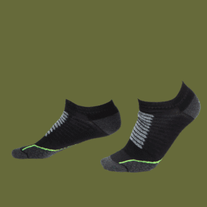 Technical low cut socks Black-green MS