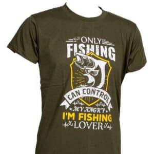 T-shirt Fishing only Olive MS