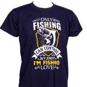 T-shirt Fishing only Blue MS
