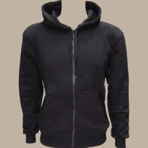 Φούτερ ζακέτα τρίκλωνη 320gr μαύρη