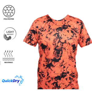 Τεχνικό t-shirt κυνηγιού QuickDry - Camo orange/black